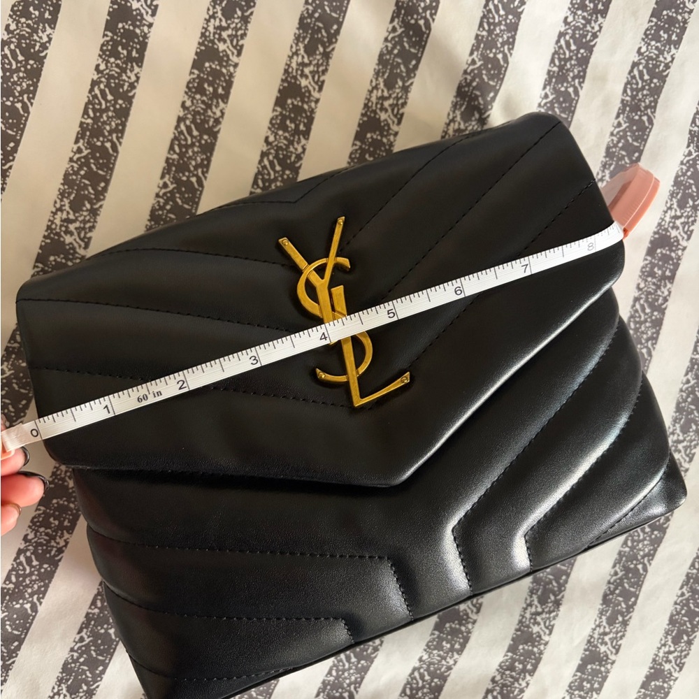 Black Quilted Crossbody Bag with Gold Hardware - Picture 5 of 6